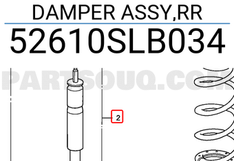Honda 52610SLB034 DAMPER ASSY,RR