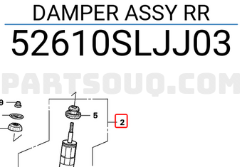 Honda 52610SLJJ03 DAMPER ASSY RR