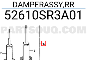Honda 52610SR3A01 DAMPERASSY,RR
