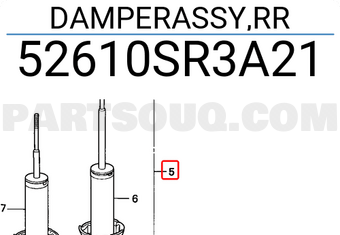 Honda 52610SR3A21 DAMPERASSY,RR