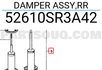 Honda 52610SR3A42 DAMPER ASSY,RR