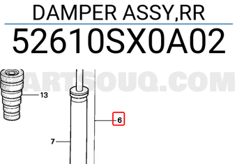 Honda 52610SX0A02 DAMPER ASSY,RR