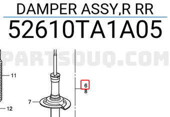 Honda 52610TA1A05 DAMPER ASSY,R RR