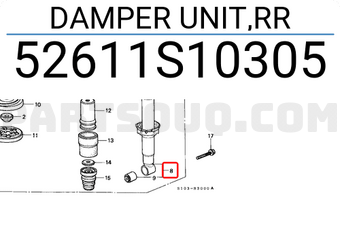 Honda 52611S10305 DAMPER UNIT,RR