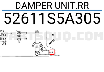 Honda 52611S5A305 DAMPER UNIT,RR