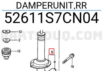 Honda 52611S7CN04 DAMPERUNIT,RR
