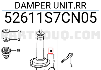 Honda 52611S7CN05 DAMPER UNIT,RR