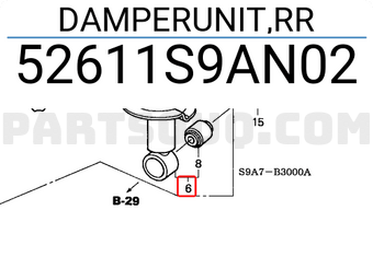 Honda 52611S9AN02 DAMPERUNIT,RR