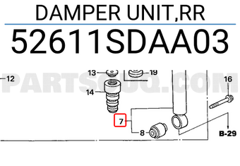 Honda 52611SDAA03 DAMPER UNIT,RR