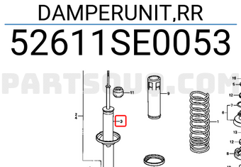 Honda 52611SE0053 DAMPERUNIT,RR