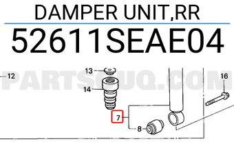 Honda 52611SEAE04 DAMPER UNIT,RR