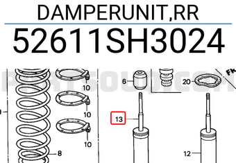 Honda 52611SH3024 DAMPERUNIT,RR