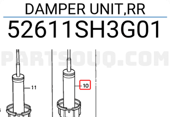 Honda 52611SH3G01 DAMPER UNIT,RR