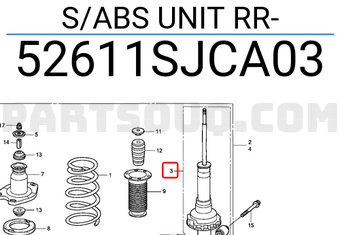 Honda 52611SJCA03 S/ABS UNIT RR