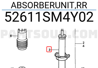 Honda 52611SM4Y02 ABSORBERUNIT,RR