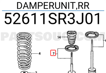 Honda 52611SR3J01 DAMPERUNIT,RR