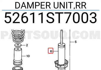Honda 52611ST7003 DAMPER UNIT,RR