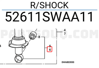 Honda 52611SWAA11 R/SHOCK