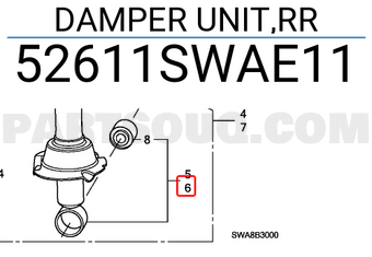 Honda 52611SWAE11 DAMPER UNIT,RR