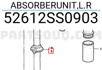 Honda 52612SS0903 ABSORBERUNIT,L.R