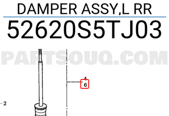 Honda 52620S5TJ03 DAMPER ASSY,L RR