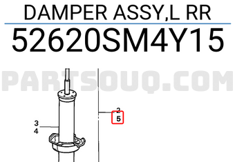 Honda 52620SM4Y15 DAMPER ASSY,L RR