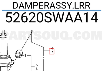 Honda 52620SWAA14 DAMPERASSY,LRR