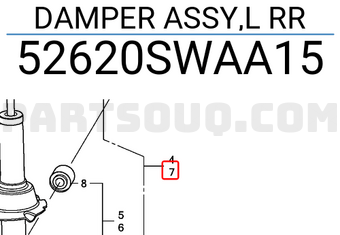 Honda 52620SWAA15 DAMPER ASSY,L RR