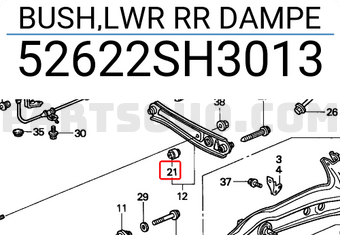 Honda 52622SH3013 BUSH,LWR RR DAMPE