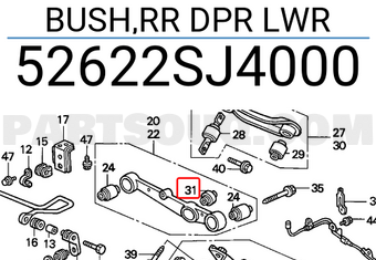 Honda 52622SJ4000 BUSH,RR DPR LWR