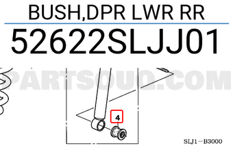 Honda 52622SLJJ01 BUSH,DPR LWR RR