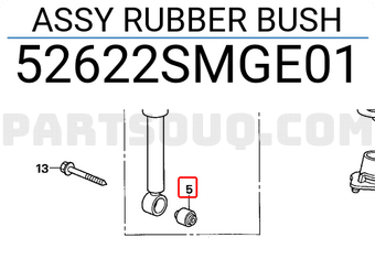 Honda 52622SMGE01 ASSY RUBBER BUSH