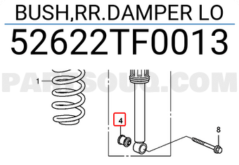 Honda 52622TF0013 BUSH,RR.DAMPER LO