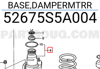 Honda 52675S5A004 BASE,DAMPERMTRR