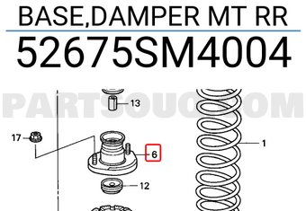 Honda 52675SM4004 BASE,DAMPER MT RR