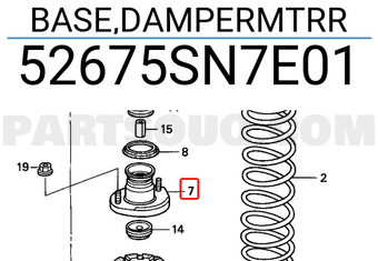 Honda 52675SN7E01 BASE,DAMPERMTRR