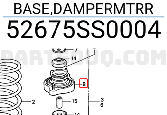 Honda 52675SS0004 BASE,DAMPERMTRR