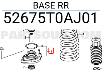Honda 52675T0AJ01 BASE RR