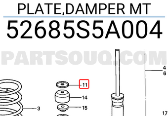 Honda 52685S5A004 PLATE,DAMPER MT