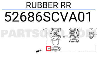Honda 52686SCVA01 RUBBER RR