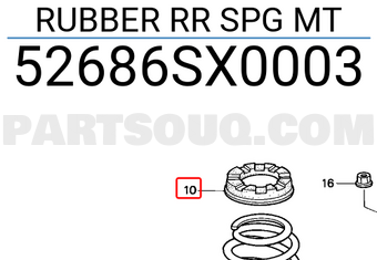 Honda 52686SX0003 RUBBER RR SPG MT