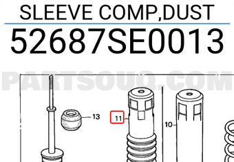 Honda 52687SE0013 SLEEVE COMP,DUST