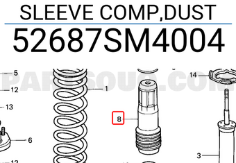 Honda 52687SM4004 SLEEVE COMP,DUST