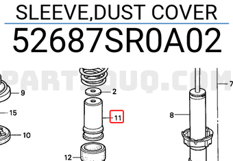 Honda 52687SR0A02 SLEEVE,DUST COVER