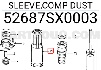 Honda 52687SX0003 SLEEVE,COMP DUST
