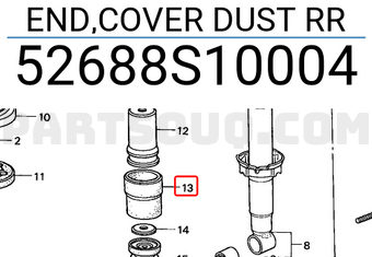 Honda 52688S10004 END,COVER DUST RR