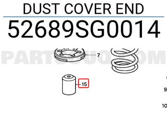 Honda 52689SG0014 DUST COVER END