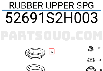 Honda 52691S2H003 RUBBER UPPER SPG