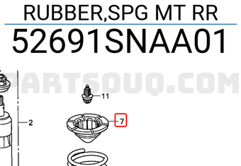 Honda 52691SNAA01 RUBBER,SPG MT RR
