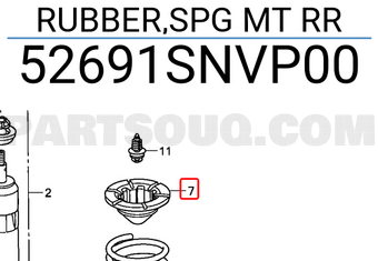 Honda 52691SNVP00 RUBBER,SPG MT RR